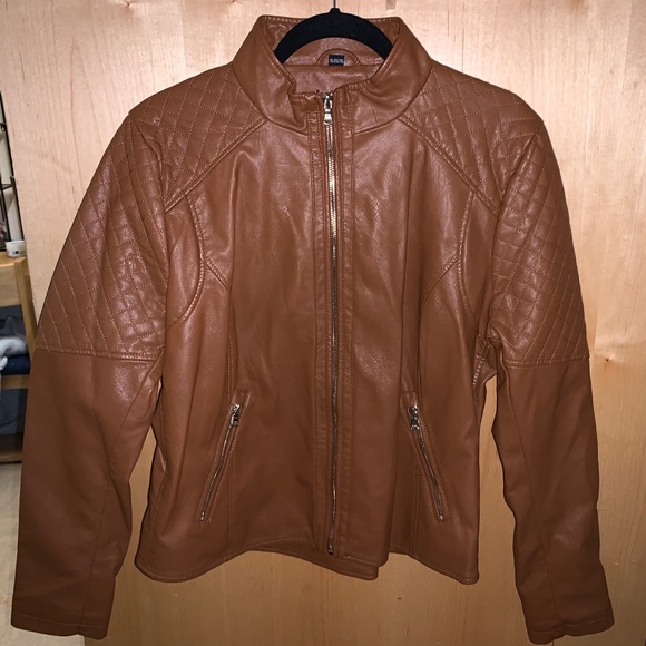 Guess Front Zip Faux-Leather Jacket NEW WITH TAGS - Picture 1 of 4